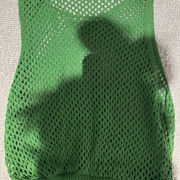 WeWoreWhat Green Knit Swim Coverup Pants - Picture 2 of 4